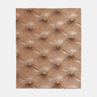 Leather Sofa: Textured Background Fleece Blanket