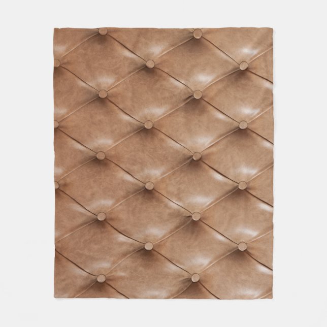 Leather Sofa: Textured Background Fleece Blanket (Front)