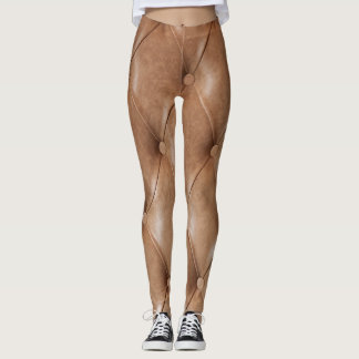 Leather Sofa: Textured Background Leggings