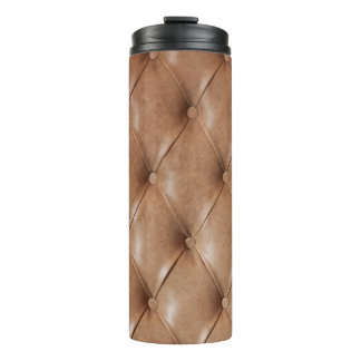 Leather Sofa: Textured Background Thermal Tumbler
