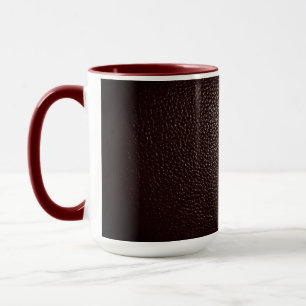 Leather style in  wine colour mug