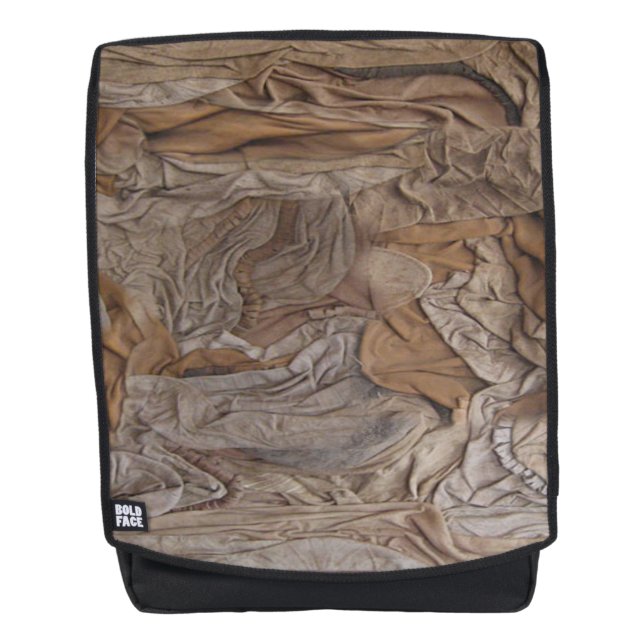 Leather suede tecture backpack (Front)