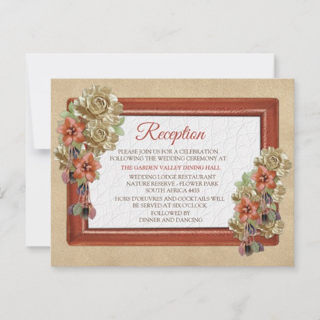 Leather & Suede Texture Art Reception Invitation (Front)