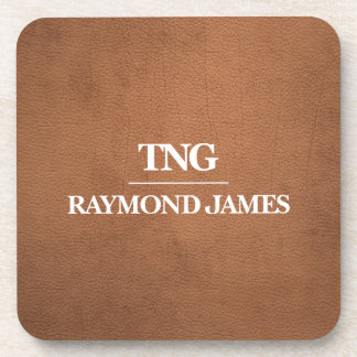 Leather Texture Branded Hard plastic coaster