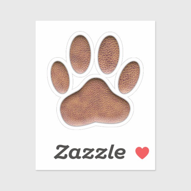Leather Texture Dog Paw Print (Sheet)