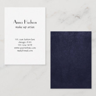 Leather Texture, Leather Background - Blue Business Card