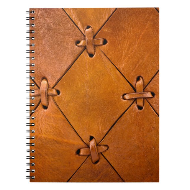 Leather texture, natural selvage detail. notebook (Front)