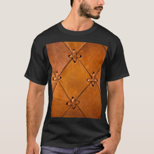 Leather texture, natural selvage detail. T-Shirt