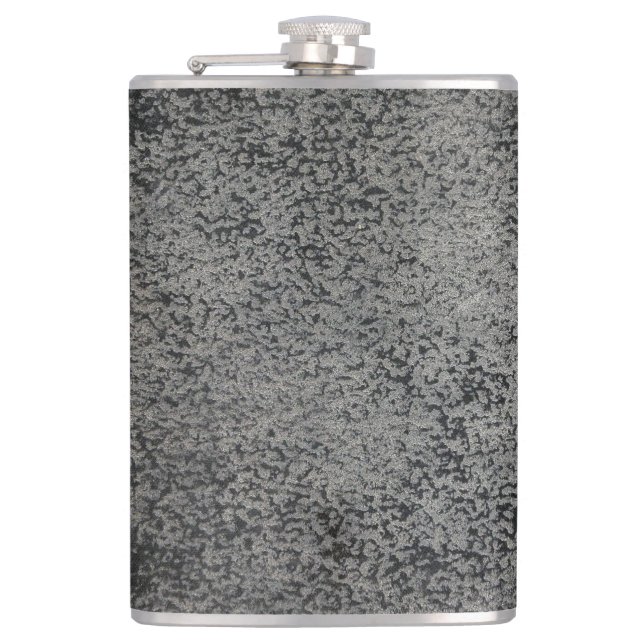 leather texture pattern hip flask (Front)
