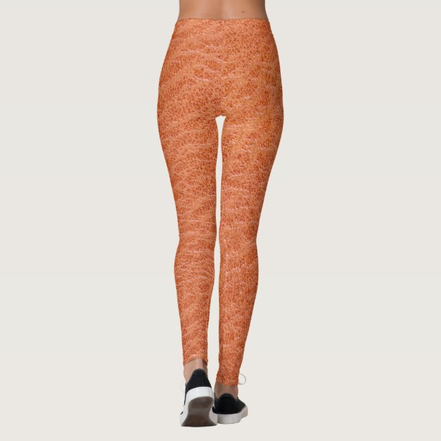 leather texture pattern leggings (Back)