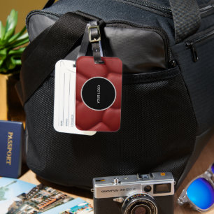 Leather texture pattern luggage tag