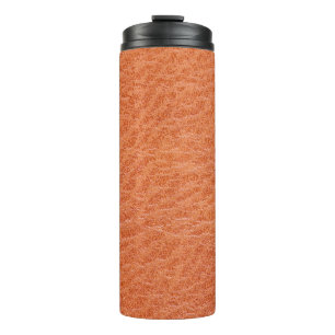 leather texture pattern thermal tumbler