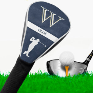 Leather Texture Personalised Initial Golf Swing Golf Head Cover