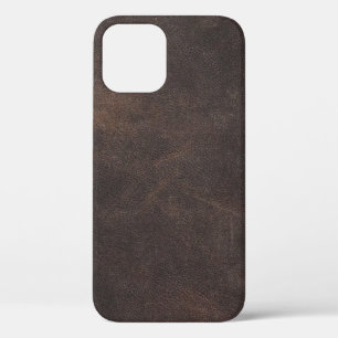 Leather texture scrapbooking brown iPhone 12 case