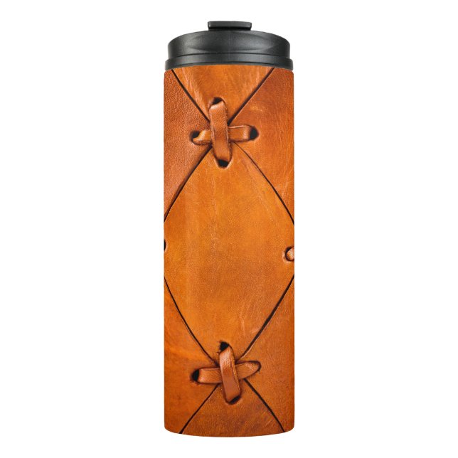 Leather texture. thermal tumbler (Front)