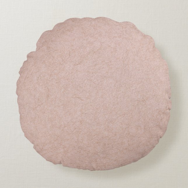 Leather texture wallpaper round cushion (Front)