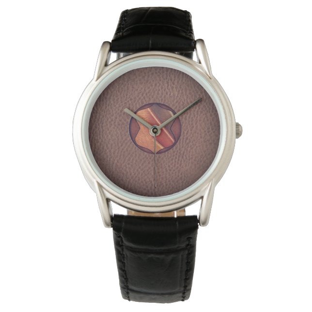 Leather texture watch (Front)