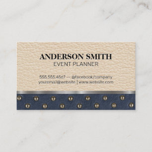 Leather   Upholstery Decorative   Metallic Trim Business Card