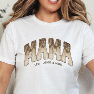 Leather Vintage Lace Country Varsity Mama T-Shirt Tri-Blend Shirt