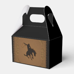 Leather Western Wild West Cowboy Birthday Party Favour Box