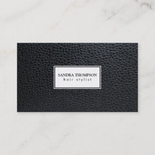 Leather / White Frame Business Card