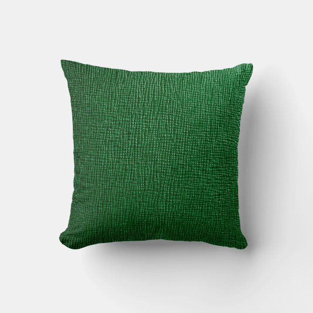 Leather with abstract pattern in green colour. Abs Cushion (Front)