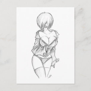 Leather Zip Postcard