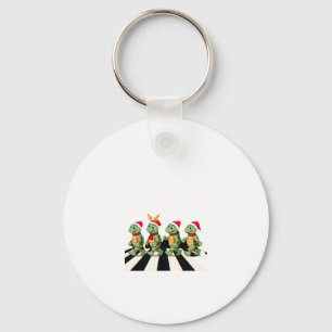 Leatherback Sea Turtle Crossing Road Xmas T-Shirt Key Ring