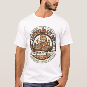 Leathercraft Cat Leathercraft Cat Vintage Vector A T-Shirt
