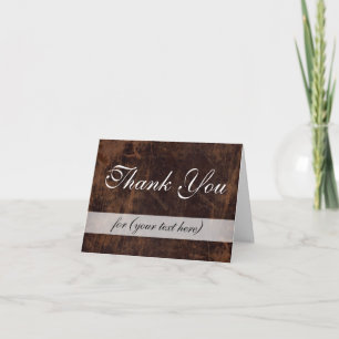 LeatherLook Brown/White Executive Thank You Custom