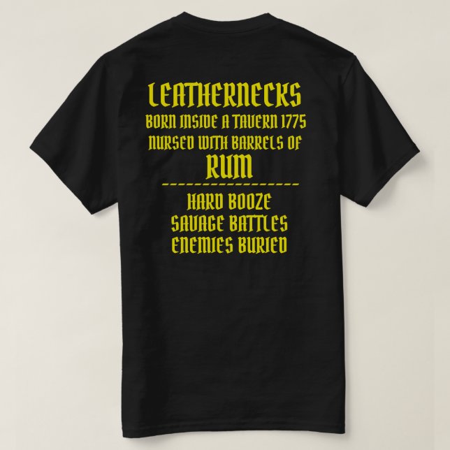 LEATHERNECKS / BORN INSIDE A TAVERN 1775 T-Shirt (Design Back)