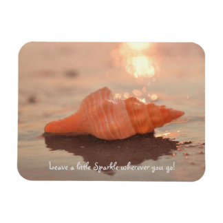 Leave a little Sparkle Horse conch Shell card Magnet