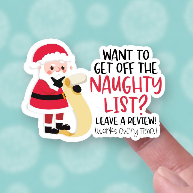 Leave a Review Funny Santa List Christmas Business (Creator Uploaded)