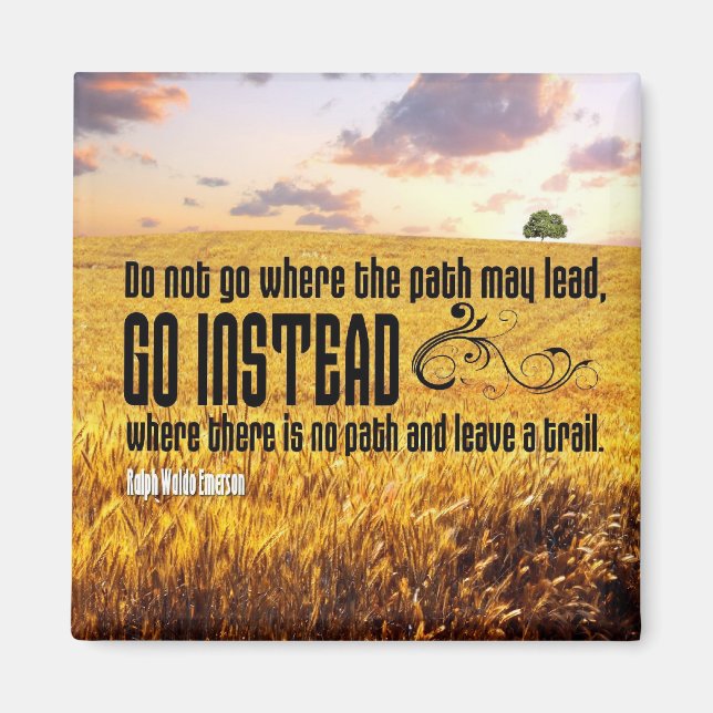 Leave a Trail Motivational Magnet (Front)