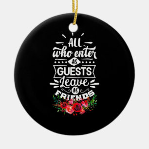 Leave As Friends Ceramic Ornament