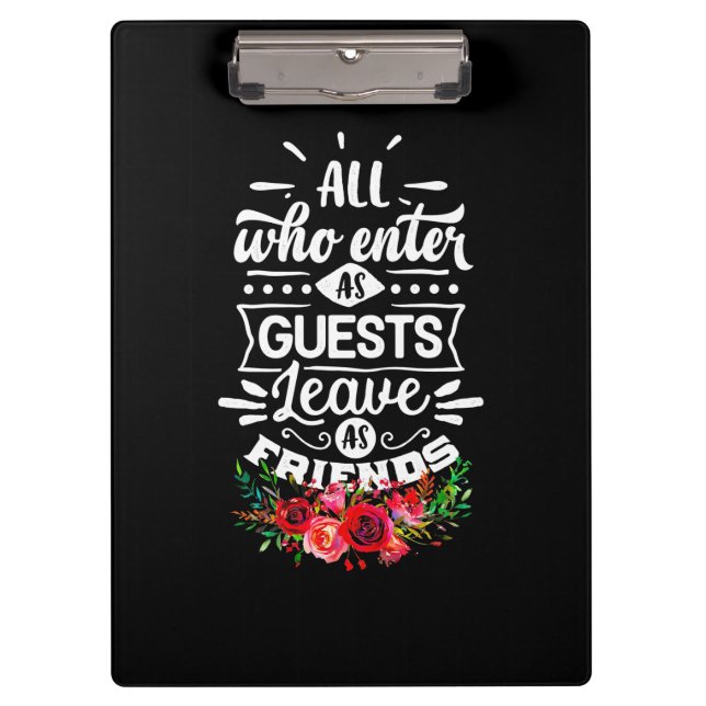 Leave As Friends Clipboard (Front)