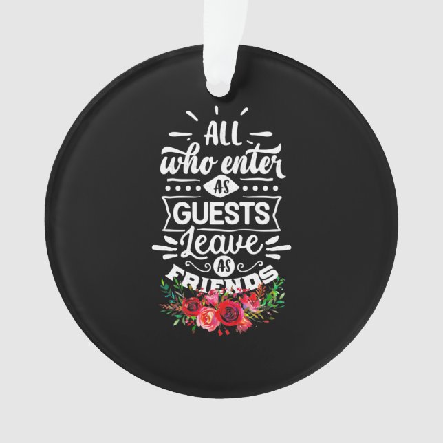 Leave As Friends Ornament (Front)