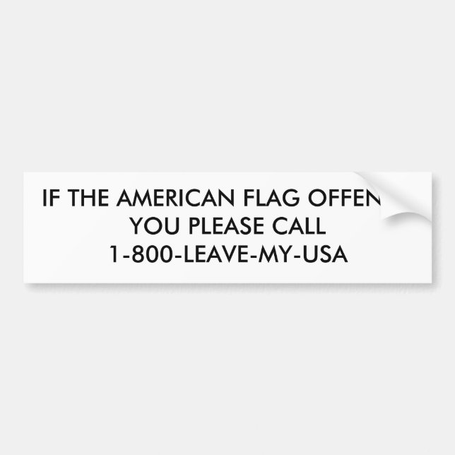 LEAVE BUMPER STICKER (Front)