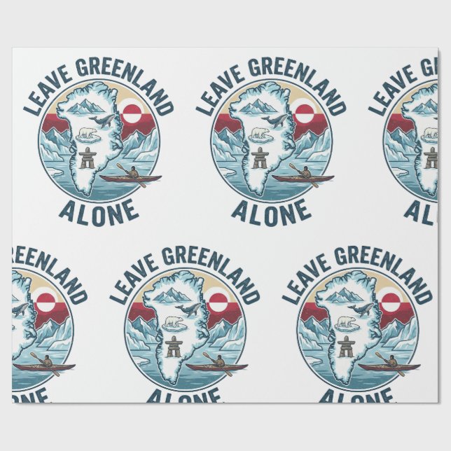 Leave Greenland Alone Wrapping Paper (Flat)