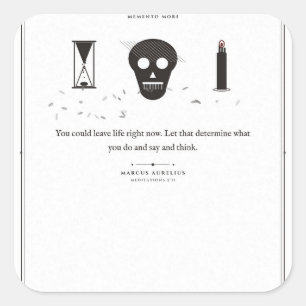 Leave Life Now — Marcus Aurelius Sticker