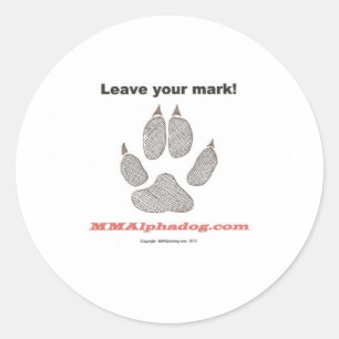 leave mark classic round sticker
