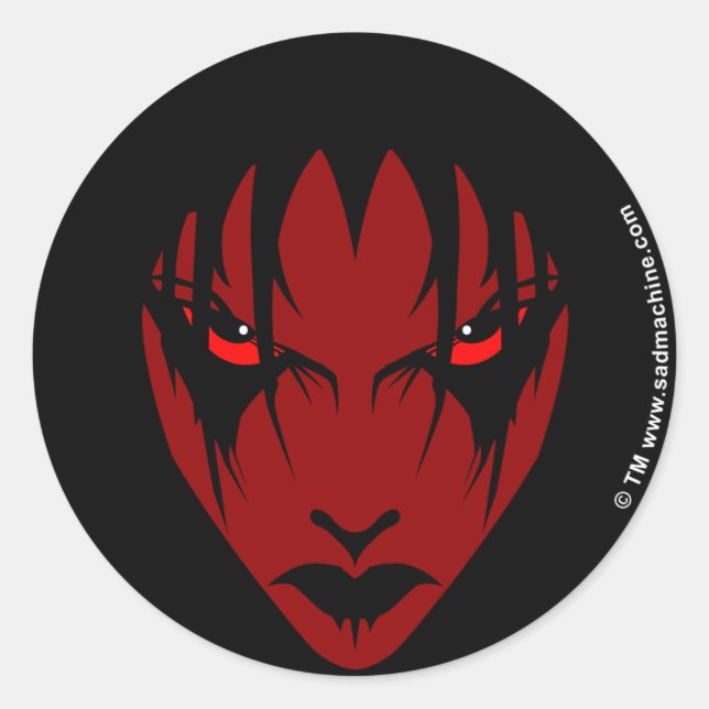 leave me alone classic round sticker (Front)