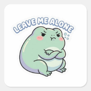 Leave Me Alone Frog Sticker Cute Angry Frog Meme K