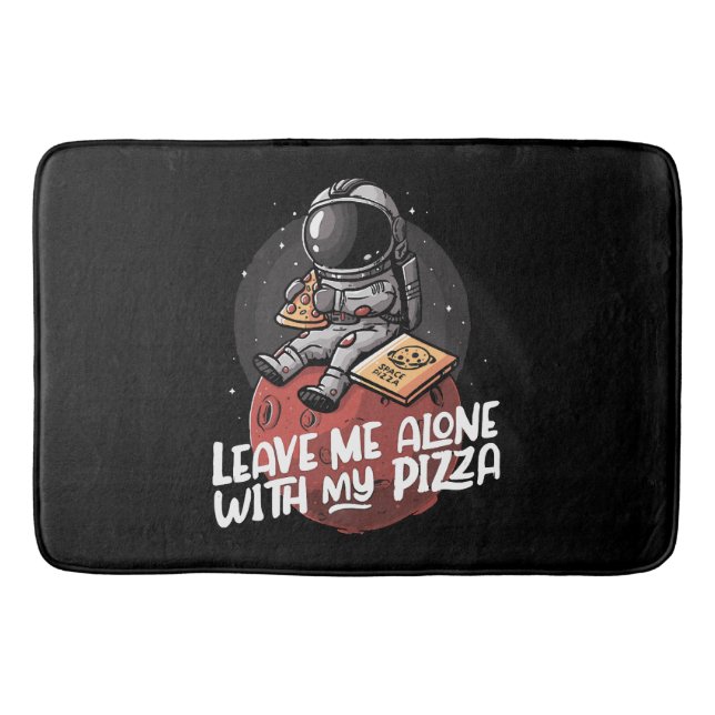 Leave Me Alone With My Pizza Bath Mat (Front)