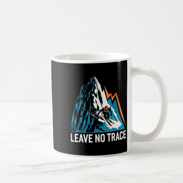 Leave no trace alpine skiing enthusiast  coffee mug (Right)