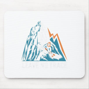 Leave No Trace Alpine Skiing Enthusiast  Mouse Pad
