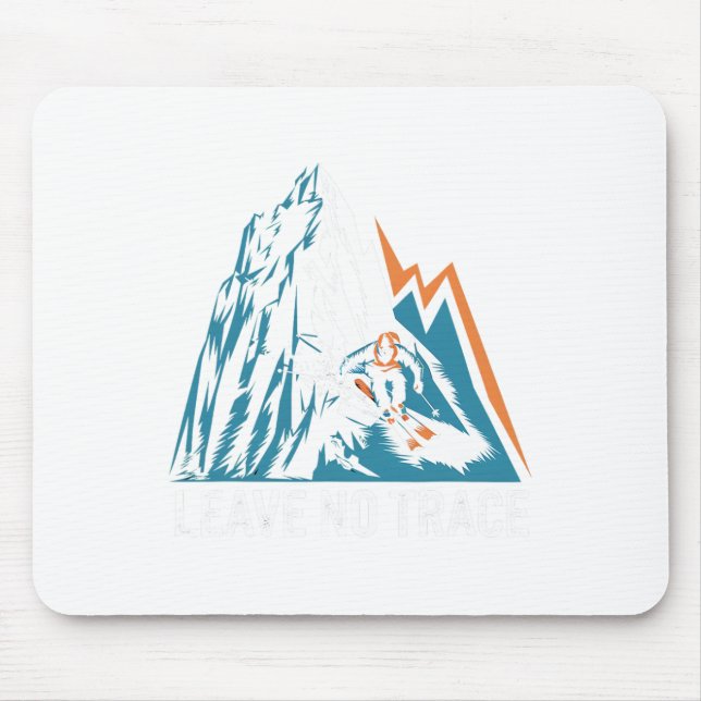 Leave No Trace Alpine Skiing Enthusiast  Mouse Pad (Front)