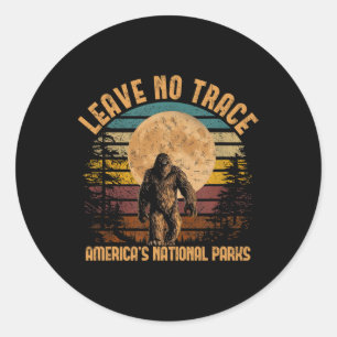 Leave No Trace America National Parks Shirt Campin Classic Round Sticker