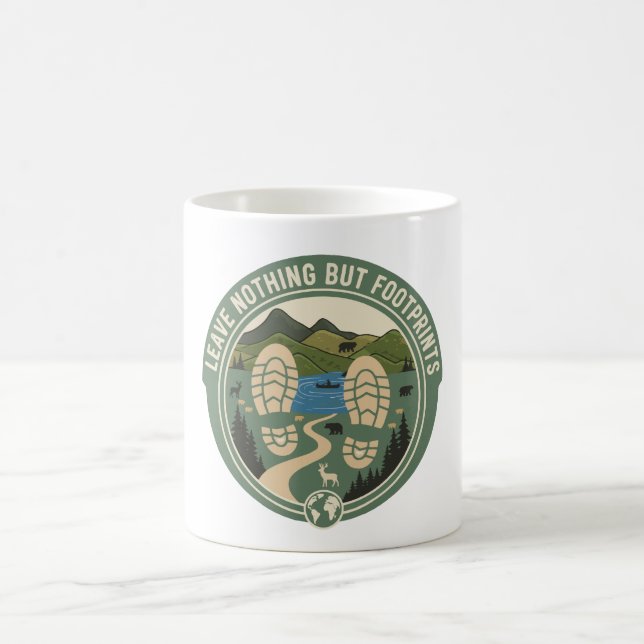 Leave Nothing But Footprints Coffee Mug (Center)