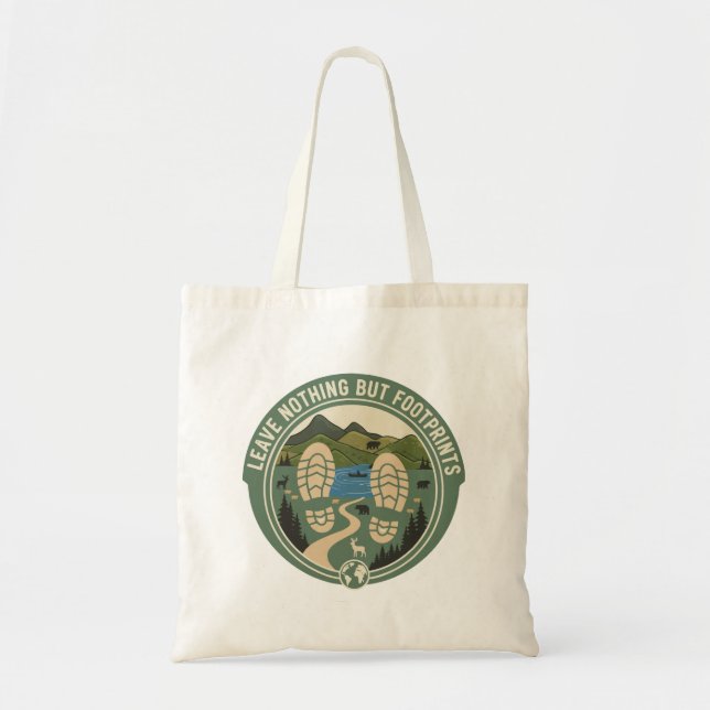 Leave Nothing But Footprints Tote Bag (Front)